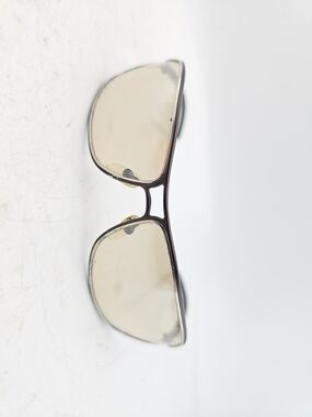 Police Men's Aviator Sunglasses in Brown Frame with Light Amber Lenses